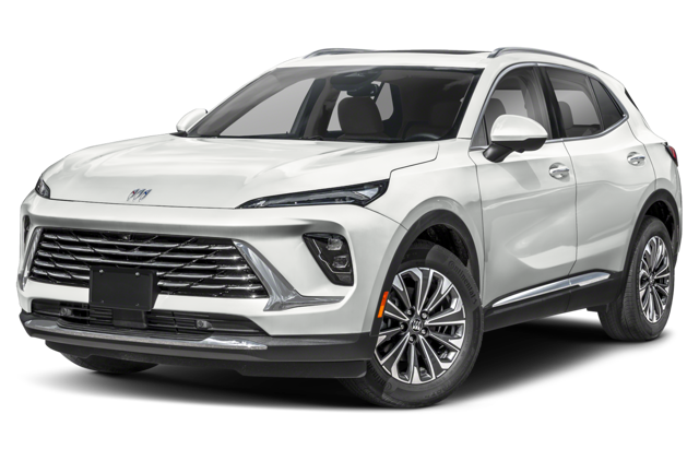 a white 2026 Buick Envision as seen from the exterior front and driver's side against a white background