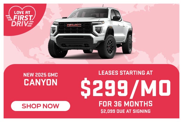 New 2025 GMC Canyon Lease for $299/mo for 36 months $2,099