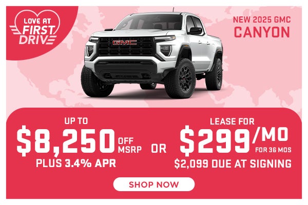 New 2025 GMC Canyon Lease for $299/mo for 36 months $2,099
