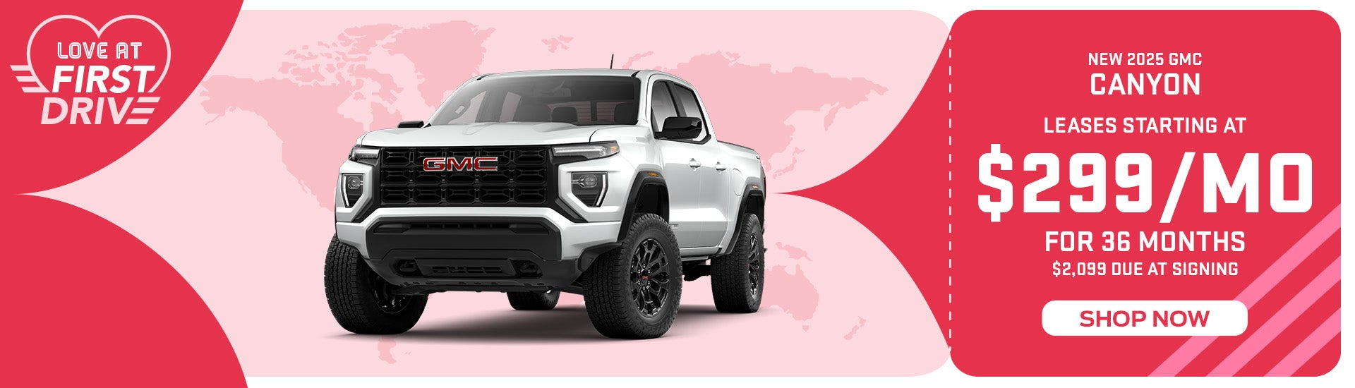 New 2025 GMC Canyon Lease for $299/mo for 36 months $2,099