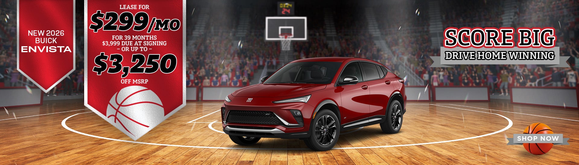 New 2026 Buick Envista Lease for $299/mo for 39 months $3,